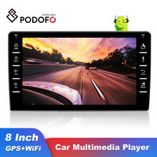 Podofo Android Car Multimedia Player 2 Din GPS Wifi Car Radio 8 Inch Car MP5 Player For Volkswagen Nissan Hyundai Kia Toyota 2024 - buy cheap