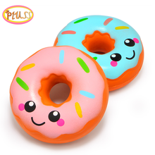 New 10*10CM Cute Smiley Donut  Food Squishy Slow Rising Cream Scented Squeeze Toy  Stress Relief exquisite for kids Xmas gifts 2024 - buy cheap