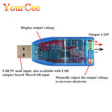 DC-DC LED de 5V a 24V 1-24VDC, fuente de alimentación USB, módulo regulador de voltaje, reductor, potenciómetro ajustable 2024 - compra barato