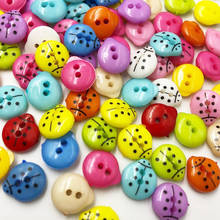 50Pcs 14mm Plastic Ladybug Plastic Buttons Kid's Sewing Crafts PT285 2024 - buy cheap