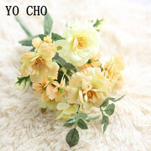 YO CHO Camellia Artificial Silk Flowers Bouquet 5 Heads Fake Flowers Camellia Decoration for Wedding Home Accessories Faux Flore 2024 - buy cheap