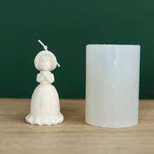 Molde de vela artesanal retrato de silicone, gesso feminino material de aromaterapia diy 3d 2024 - compre barato