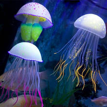 Água-viva artificial brilhante, decoração de aquário aquário, efeito fluorescente para decoração 2024 - compre barato