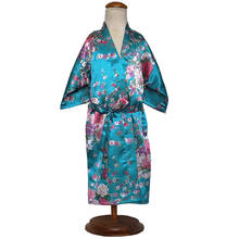 Batas de seda con manchas para niños y niñas, Kimono para boda, fiesta de cumpleaños, baño, albornoz de flores, novedad de 2020, B130 2024 - compra barato