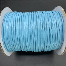 0.5mm 0.8mm 1mm 1.5mm 2mm Sky Blue Waxed Cotton Cord Rope Waxed Thread Cord String Strap Necklace Rope For Jewelry Making 2024 - buy cheap