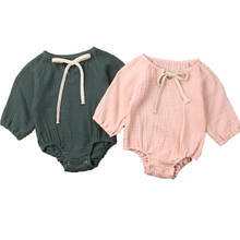 0-24M Newborn Cotton Linen Romper Baby Girl Boy Outfit Clothes Long Sleeve Romper Jumpsuit 0-2Y 2024 - buy cheap