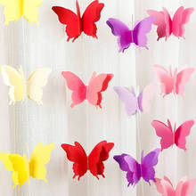 20pcs 3m Diy Colorful 3D Paper Butterfly Banner Hanging Decorative Garland for Wedding Baby Shower Birthday Party Decorations 2024 - buy cheap