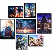 Sword Art Online Japanese Anime Nordic Canvas Home Prints Art Wall Pictures For Living Room Decor 2024 - buy cheap