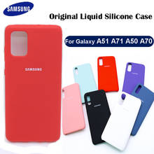 Samsung-capa de silicone líquido para celular, proteção macia, original, tpu, para galaxy a51, a50, a30s, a70, a70s, a71 2024 - compre barato