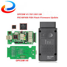 OPCOM V5 For Opel OP COM 1.70 flash firmware update OP-COM 1.95 PIC18F458 FTDI CAN BUS OBD OBD2 Scanner Car Auto Diagnostic 2024 - buy cheap