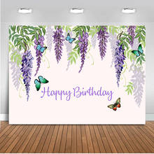 Mocsicka jardim borboleta fundo para estúdio de foto tema festa de aniversário decoração banner fotografia pano de fundo impresso 419 2024 - compre barato