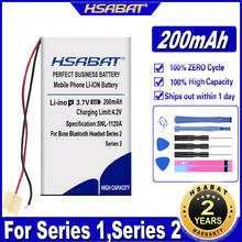 Аккумулятор HSABAT BT1R,BT2L,BT2R 200 мАч для наушников Bose серии 1, серии 2,BT1R,BT2L,BT2R, 2-проводные батареи 2024 - купить недорого