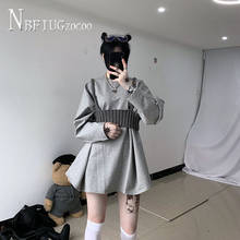 2020 Korean Grey Color Sweatshirts Bf Style Loose Long Sleeve Female Sweatshirts 2024 - buy cheap