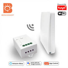 Benexmart-Interruptor de pared con WiFi, dispositivo inalámbrico con Control remoto cinético, compatible con Alexa, Echo, Google Home, No necesita batería 2024 - compra barato