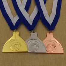 Logotipo personalizado medalha de ouro/prata/bronze galvanizada, medalha esportiva de alta qualidade para crianças 2024 - compre barato