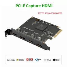 4 Channel Pcie To HDMI-compatible HD Video Capture Card Conference OBS VMIX Software Director MShow Live Broadcast Adapter 4Port 2024 - buy cheap