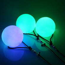 LED Multi-Coloured Glow POI Thrown Balls Light up For Professional Belly Dance Hand Prop Party Garland Wedding Decor Waterproof 2024 - купить недорого