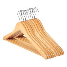 10pcs Solid Wood Hanger Non-Slip Hangers Clothes Hangers Shirts Sweaters Dress Hanger Drying Rack for Home 2024 - buy cheap