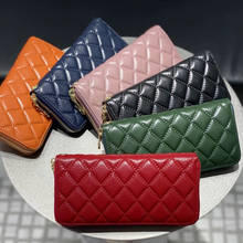 New Genuine Leather Wome Purses Clutch Soft Leather Purse  Embossing  Wristlet  Women Purse 2024 - buy cheap