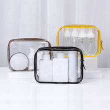 eTya Transparent PVC Makeup Bag Clear Travel Cosmetic Bag Case Portable Zipper Toiletry Pouch Waterproof Pouch Beauty Wash Kits 2024 - buy cheap
