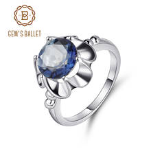 Gem's Ballet Mystic Topaz iolita azul Natural gema Plata de Ley 925 auténtica anillos mujeres Regalo boda joyería de compromiso 2024 - compra barato