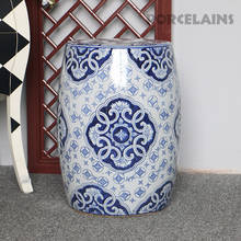 Chinese blue and white Hand Carved porcelain garden stools ceramic 2024 - buy cheap