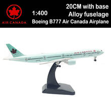 Modelo de Avión B777 Boeing Air Canadá, Base de aterrizaje, tren de aleación, juguete de exhibición, Colección para niños, 20CM, 1:400 2024 - compra barato