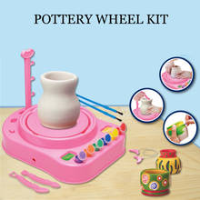 New Children Handicraft Art Toys Kids Bginners Diy Pottery Wheel Kit With Paints And Tools Funny Hand Made Toys Best Gifts#g4 2024 - buy cheap