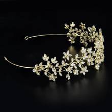 Zircon Bridal Headwear For Wedding Rhinestone Flower Headband Shining Fairy Temperament Ball Hair Accessories Fashion Jewelry 2024 - buy cheap