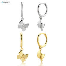 Kikichicc-pendientes de plata de ley 925 con forma de mariposa para mujer, aretes colgantes, plata esterlina 2020, color dorado, estilo Punk, Rock, joyería de lujo 2024 - compra barato