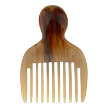 Escova de cabelo afro com chifre natural, pente africano americano, ferramenta para cabeleireiro 2024 - compre barato