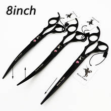 8 Inch Cutting Scissors Professional Shears Hair Hairdressing Barber Pet Scissors Human & Dogs & Cats Black Matte 2024 - buy cheap