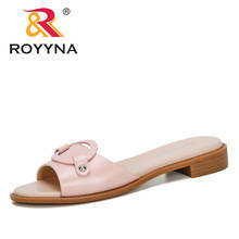 ROYYNA 2020 New Designers Microfiber Women Slippers Comfortable Slides Woman Flat Summers Shoes Solid Ladies Flip Flops Trendy 2024 - buy cheap