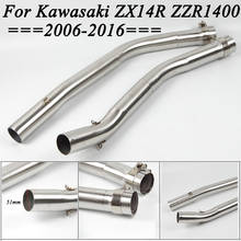 ZX-14R ZX 14R ZX14R ZZR1400 Stainless Steel Muffler Exhaust Mid Link Pipe Full System Slip On For Ninja ZX14R ZZR1400 2024 - buy cheap