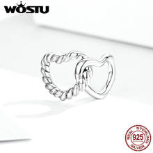 WOSTU-Cuentas colgantes de corazones para pulsera Pandora, accesorio Original, Plata 2020, 925, envío gratis 2024 - compra barato