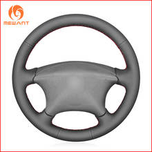 Cobertura de volante de carro em couro legítimo preto, capa de volante para citroen xsara 2002-2006 xpicasso 2003-2010 berlingo 2003-2008 partner 2024 - compre barato