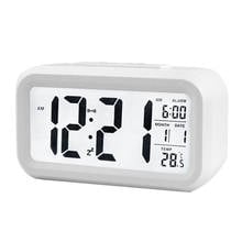 Reloj de escritorio eléctrico, alarma electrónica Digital, pantalla LED grande, calendario de fecha y hora, decoraciones para el hogar 2024 - compra barato