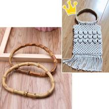 1 x mango de bolsa de bambú en forma de D para bolso hecho a mano, accesorios para bolsos DIY, buena calidad, 13cm 2024 - compra barato