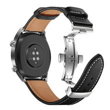 Ремешок кожаный для Samsung Galaxy Watch 42 мм Active 2 40 44 мм Gear S2, мягкий спортивный браслет для часов Huami Amazfit, 20 мм 2024 - купить недорого