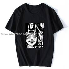 Junji ito camiseta masculina personalizada, camiseta de algodão para homens, roupa urbana 2024 - compre barato