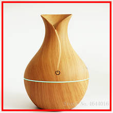 Essential humidifier aroma oil diffuser Wood Grain ultrasonic wood air humidifier USB cool mini mist maker LED lights for home 2024 - buy cheap