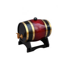 Barril de madera de 3L, herramientas de elaboración de cerveza de roble Vintage, dispensador de grifo para olla de ron, Whisky, vino, Mini barril, Bar, cerveza casera 2024 - compra barato