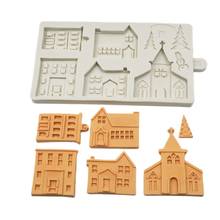 Christmas Gingerbread House Silicone Mold Fondant Mould Cake Decorating Tools Chocolate, Gumpaste, Sugarcraft, Kitchen Gadgets 2024 - buy cheap