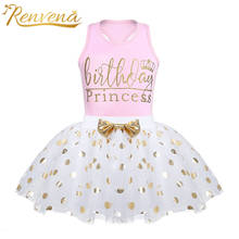 Trajes de cumpleaños para niñas pequeñas, Tops con falda de lunares, ropa de princesa para bebés, vestido de tutú de bautizo 2024 - compra barato