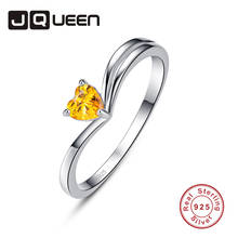 Jqueen branco zircon pêssego citrino incrustado curvo anéis para mulher anel de prata 925 jóias pavimentar ajuste de cristal bijoux femm 2024 - compre barato