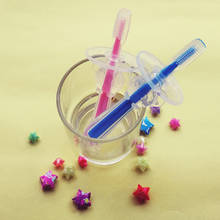4 цвета, Детские Силиконовые зеркальные зубные щетки для детской зубной щетки, инструмент для детской зубной щетки с ОПП 2024 - купить недорого
