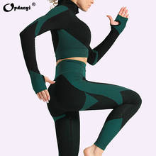 2/3PCS Set Women Seamless Suits Zipper Coat Jacket Sportswear Gym Crop Top Yoga High Waist Leggings Fitness Workout Clothes Bra 2024 - buy cheap