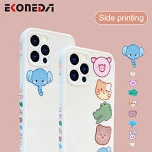 EKONEDA Cute Cartoon Animal Case For iPhone 11 12 Pro XS Max XR X 7 8 Plus Silicone Case Protective Soft Back Phone Cover 2024 - buy cheap