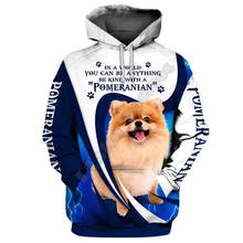 Pomerania moletom com capuz estampa 3d, pulôver engraçado masculino para mulheres suéter engraçado animal envio 07 2024 - compre barato