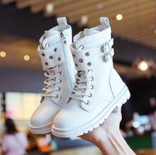 Kids Shoes 2020 Autumn Winter Children Leather Martin Boots Baby Boys Fashion Long Snow Boots Girls Brand Sport Shoes Sneakers 2024 - buy cheap
